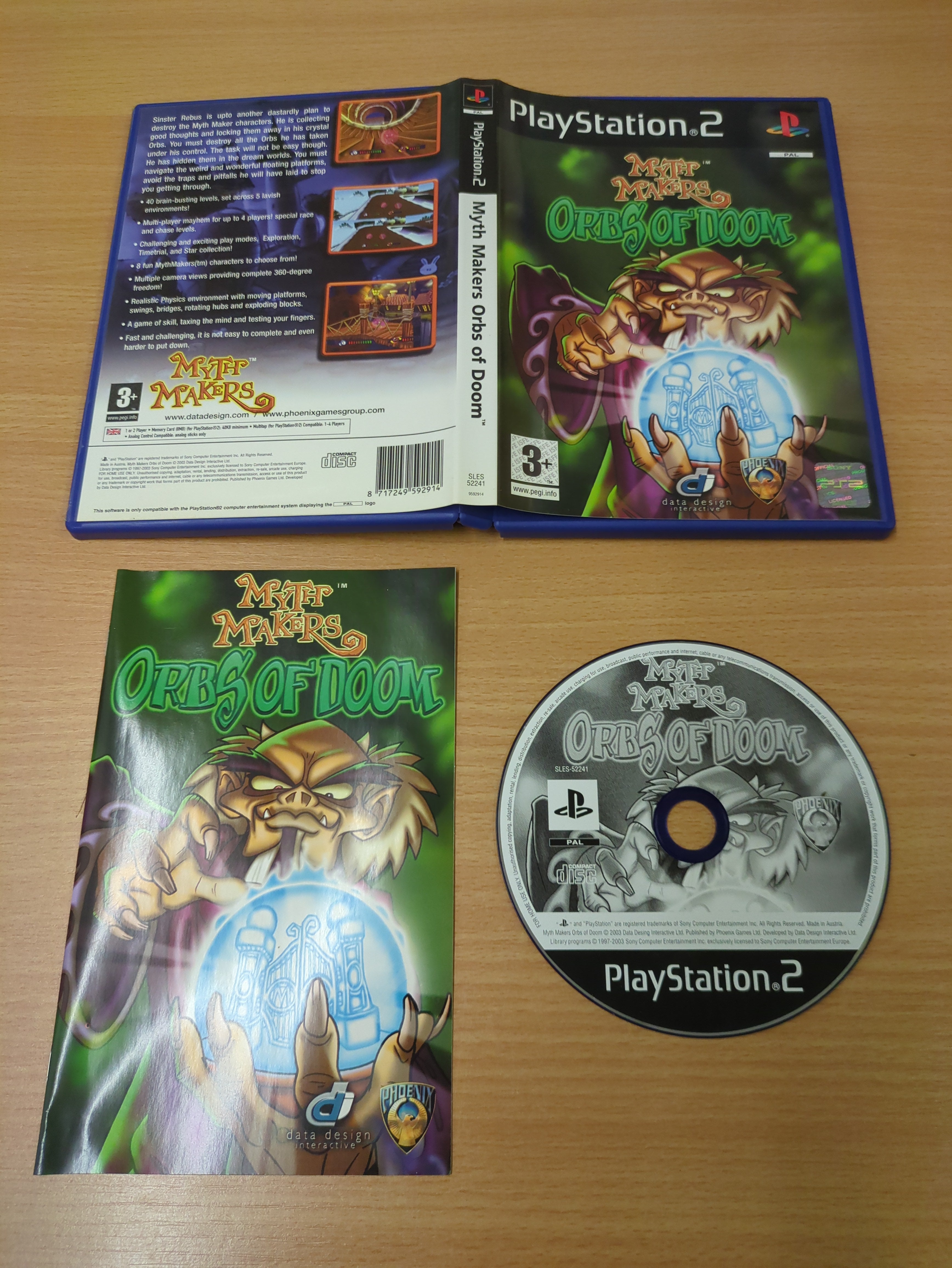 Myth Makers Orbs of Doom Sony PS2 game Myth Makers Orbs of Doom Sony PS2 game